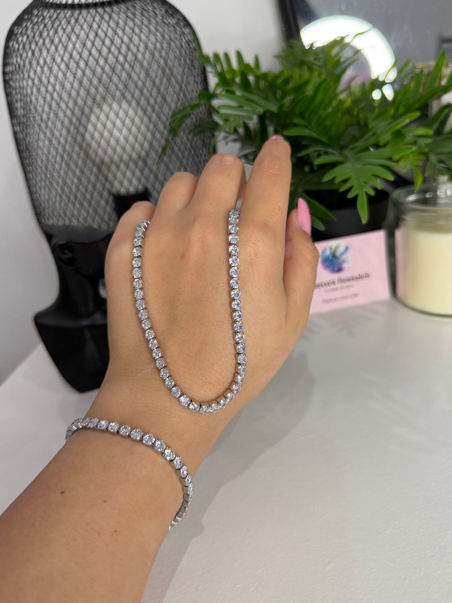 Tennis Silver collana
