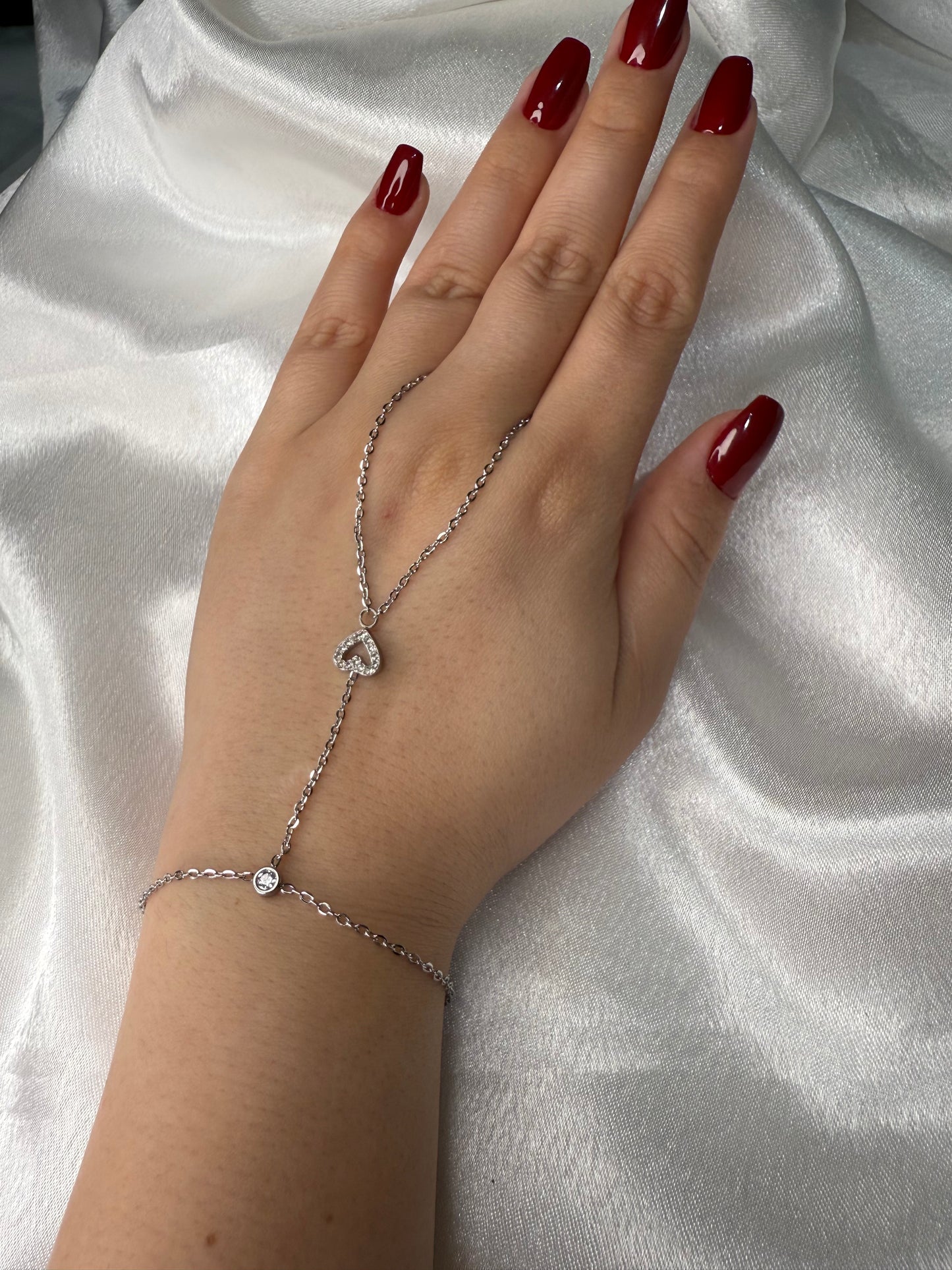 Baciamano Cuore Silver