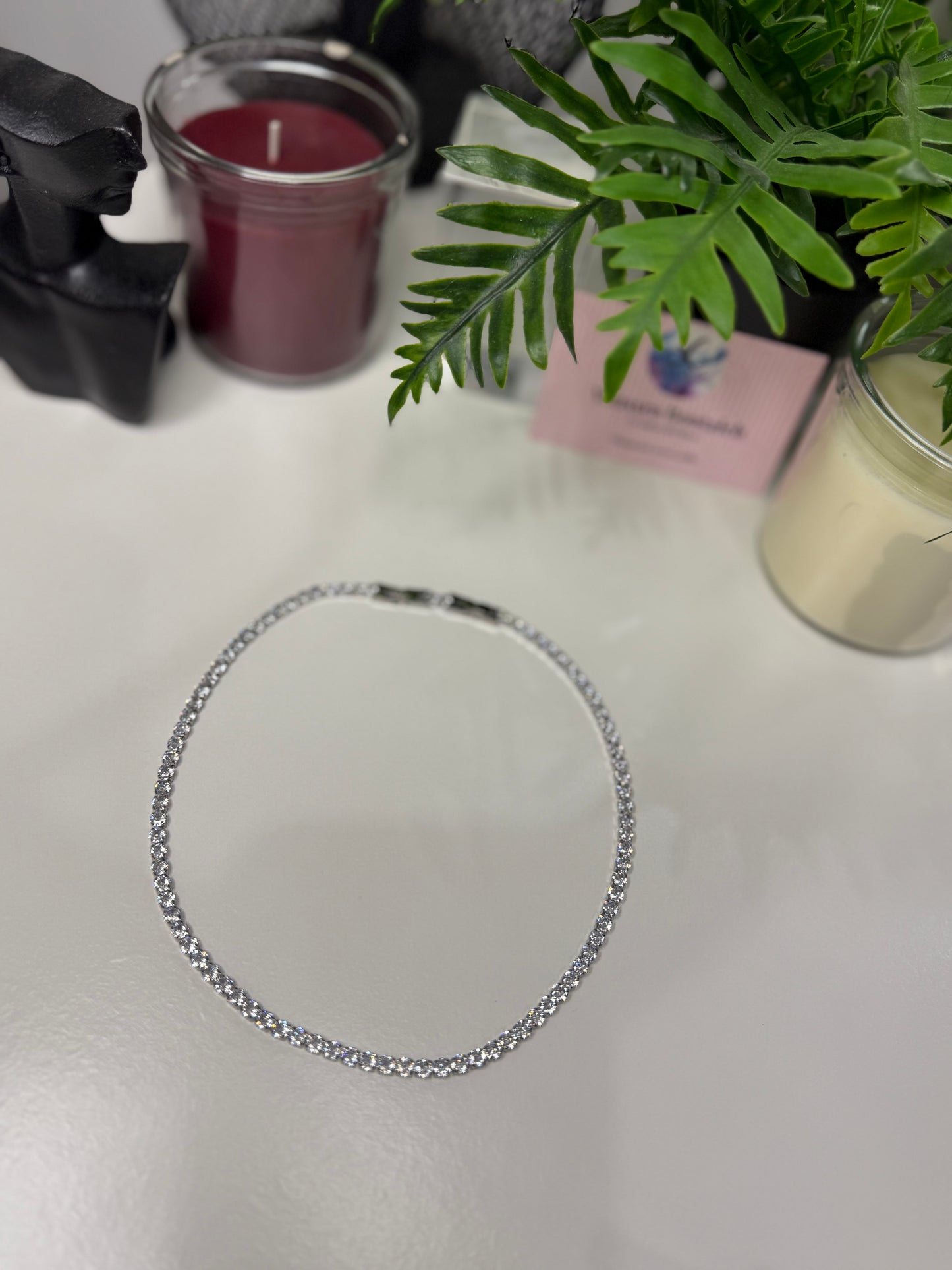 Tennis Silver collana