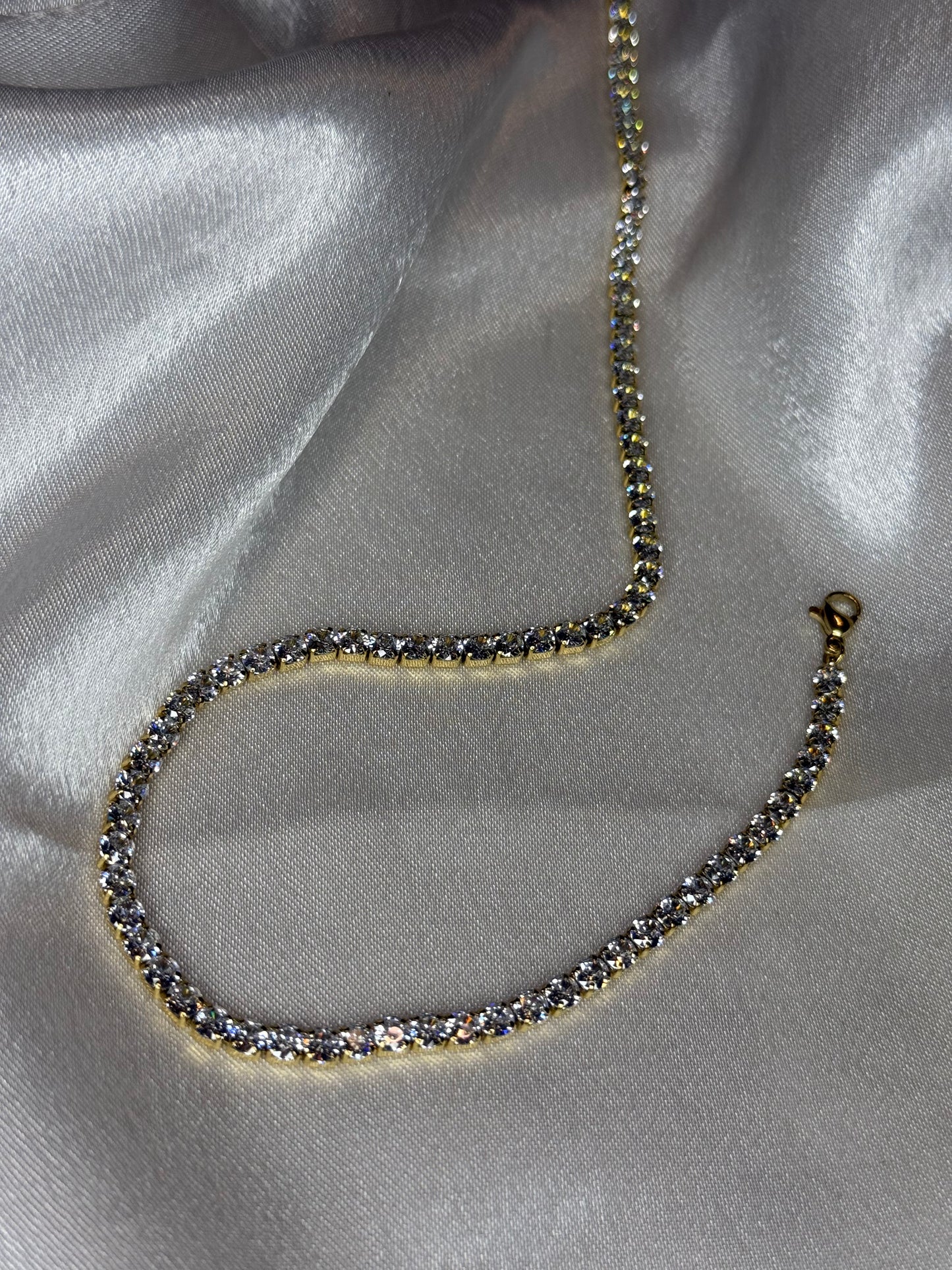 Collana Tennis Gold