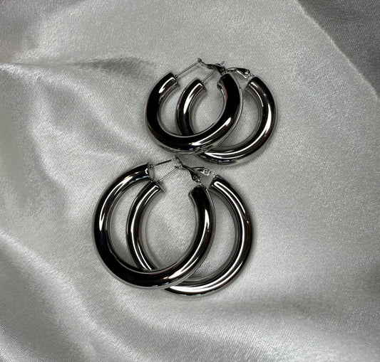 Orecchini a Cerchio Silver
