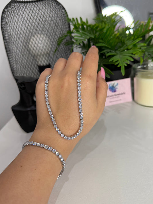 Tennis Silver collana
